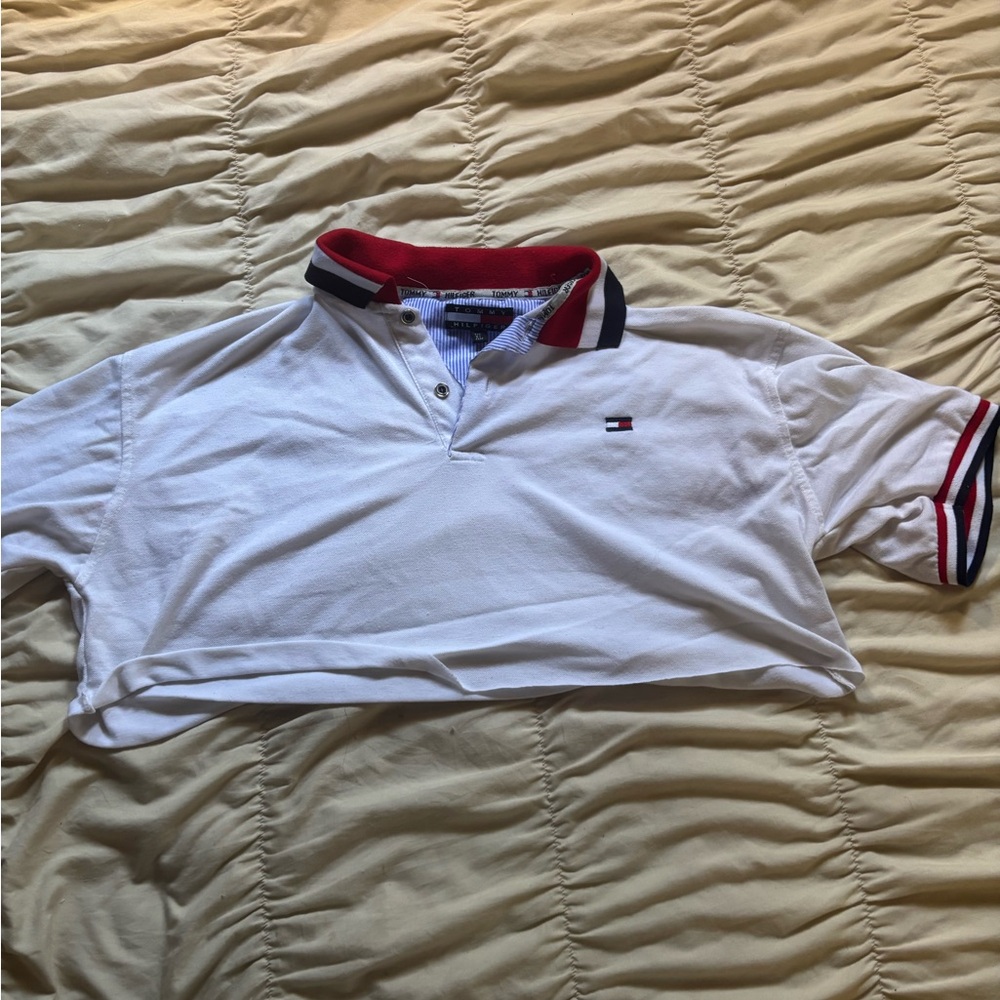 Tommy Hilfiger Kids Polo Shirt with Red Accents